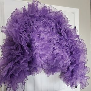 Purple Tulle Open Front Jacket